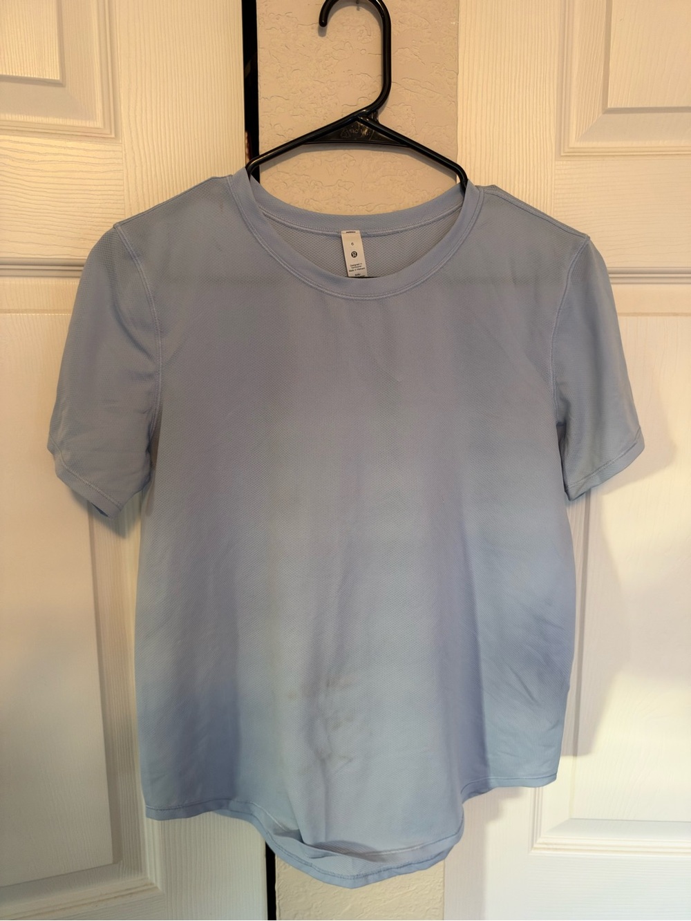 lululemon athletica Light Blue Short Sleeve Crew Tee